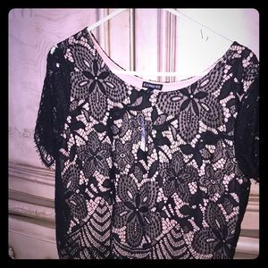 Black lace top